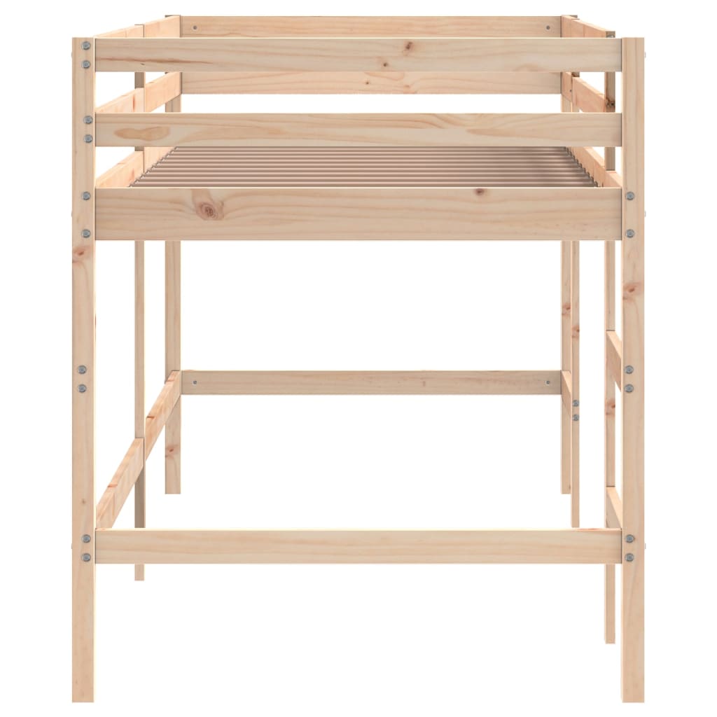 Children's loft bed without mattress with ladder 80x200 cm