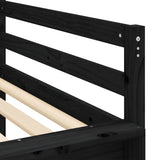 Children's loft bed without mattress with slide 80x200 cm