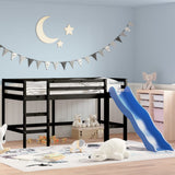 Children's loft bed without mattress with slide 80x200 cm