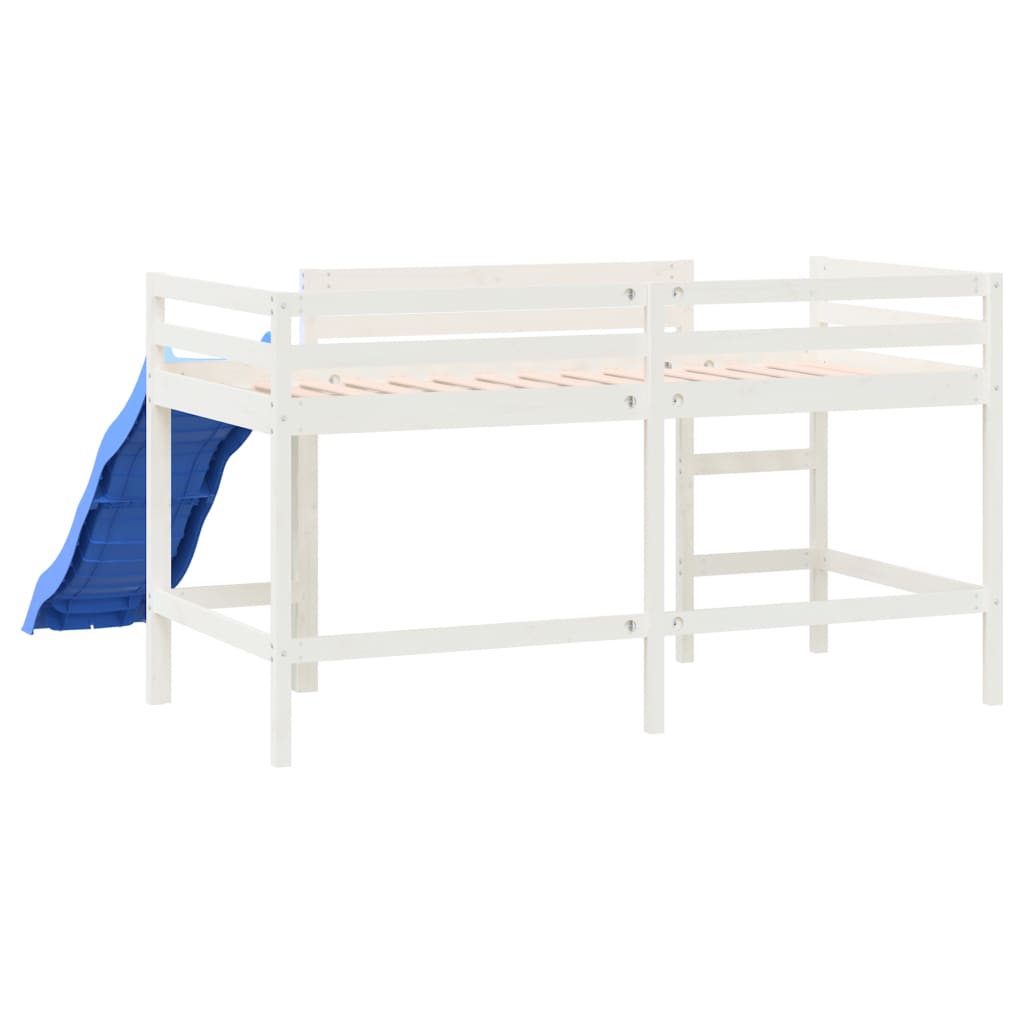 Kinderhochbett ohne Matratze mit Rutsche 90x200 cm