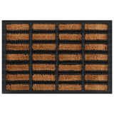 Paillasson rectangulaire 40x60 cm caoutchouc et fibre de coco