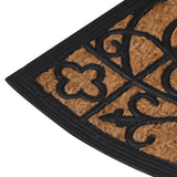 Tapis de porte demi-rond 45x75 cm caoutchouc et fibre de coco