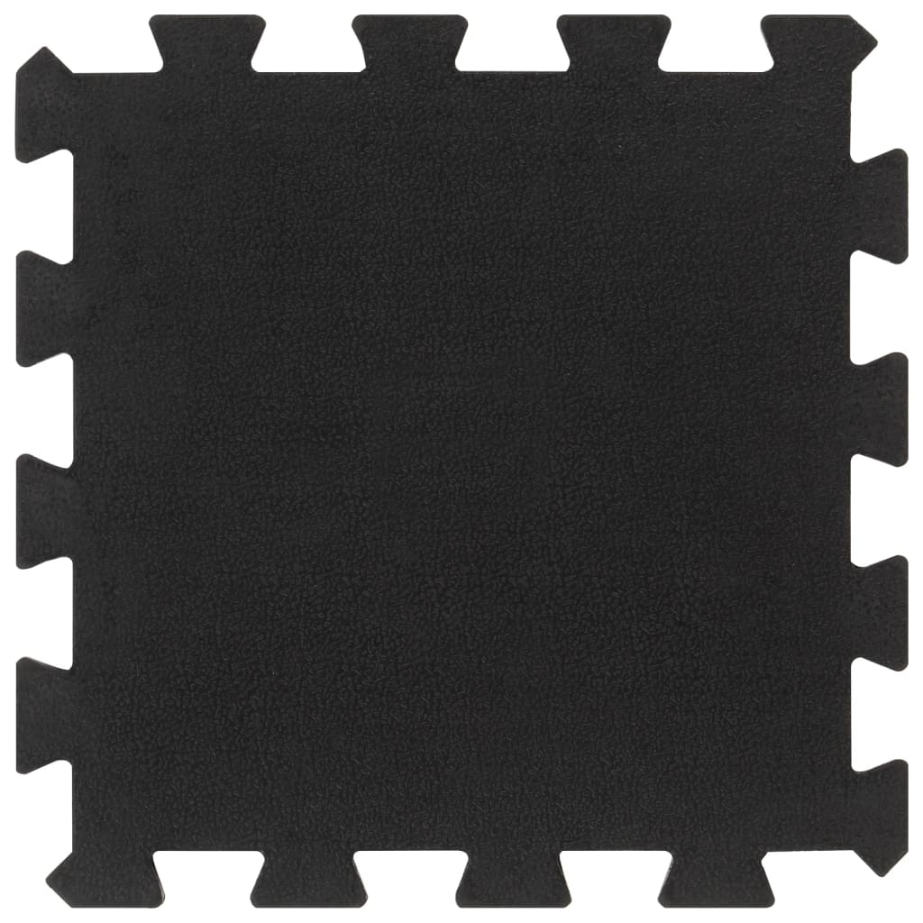 Carreaux de sol caoutchouc 9 pcs noir 16 mm 30x30 cm