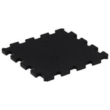 Carreaux de sol caoutchouc 9 pcs noir 16 mm 30x30 cm