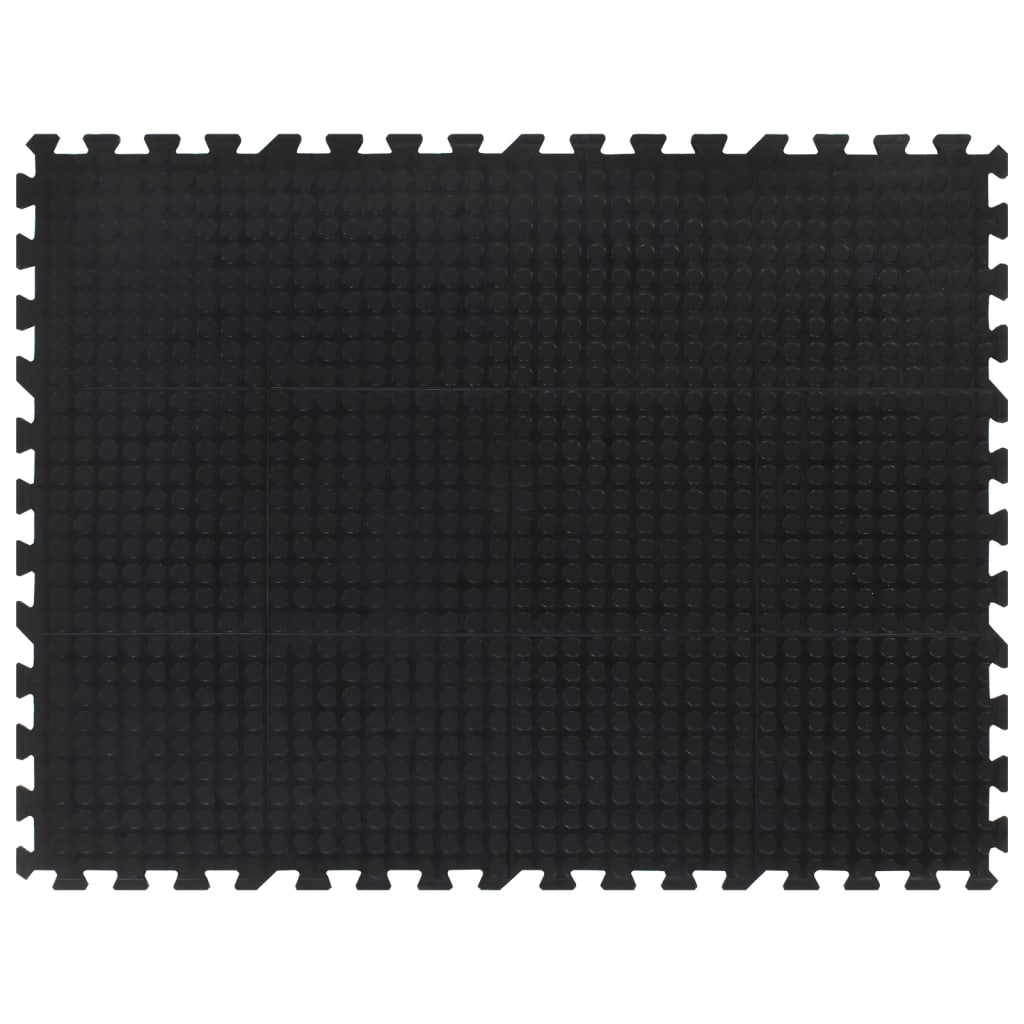 Schwarze Gummibodenfliese 12 mm 90x120 cm