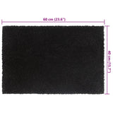 Tapis de porte 2 pcs noir 40x60 cm fibre de coco touffeté