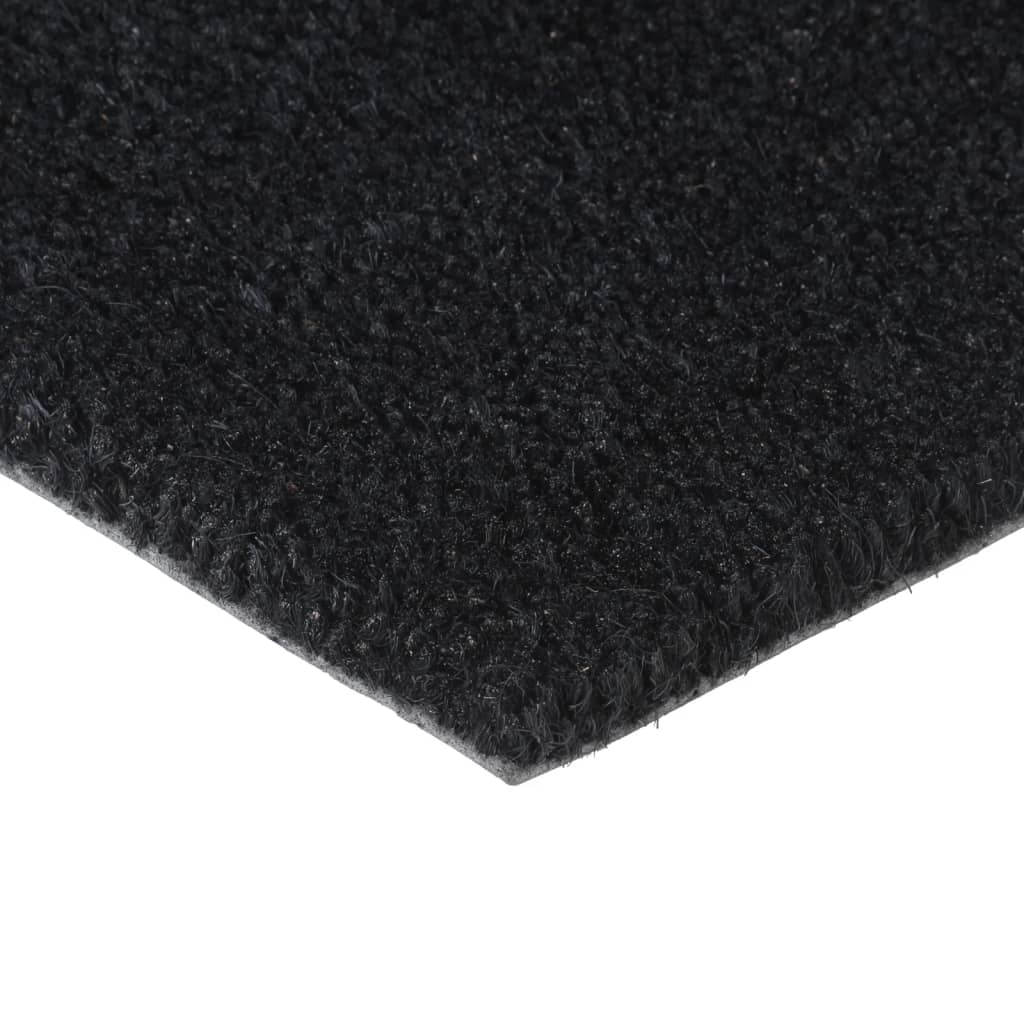 Tapis de porte noir 90x150 cm fibre de coco touffeté