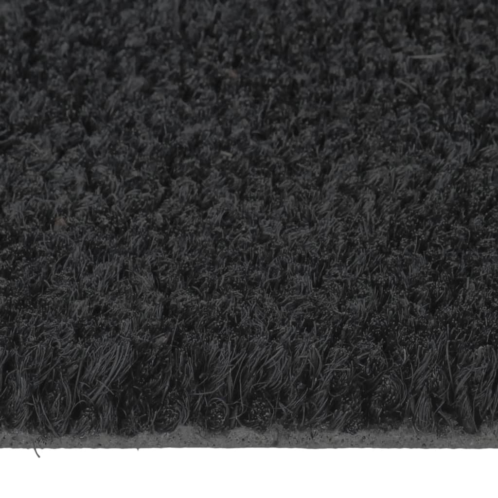 Tapis de porte noir 90x150 cm fibre de coco touffeté