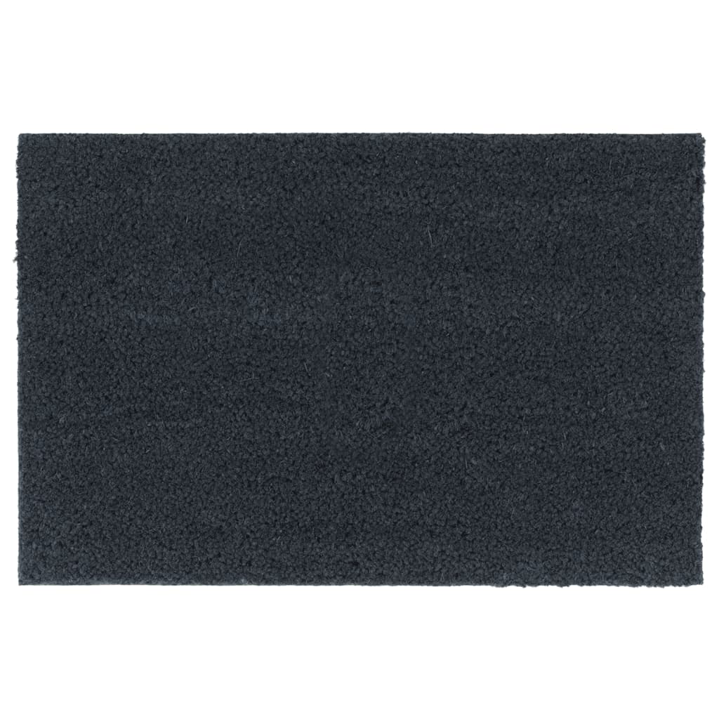 Tapis de porte 2 pcs gris foncé 40x60 cm fibre de coco touffeté