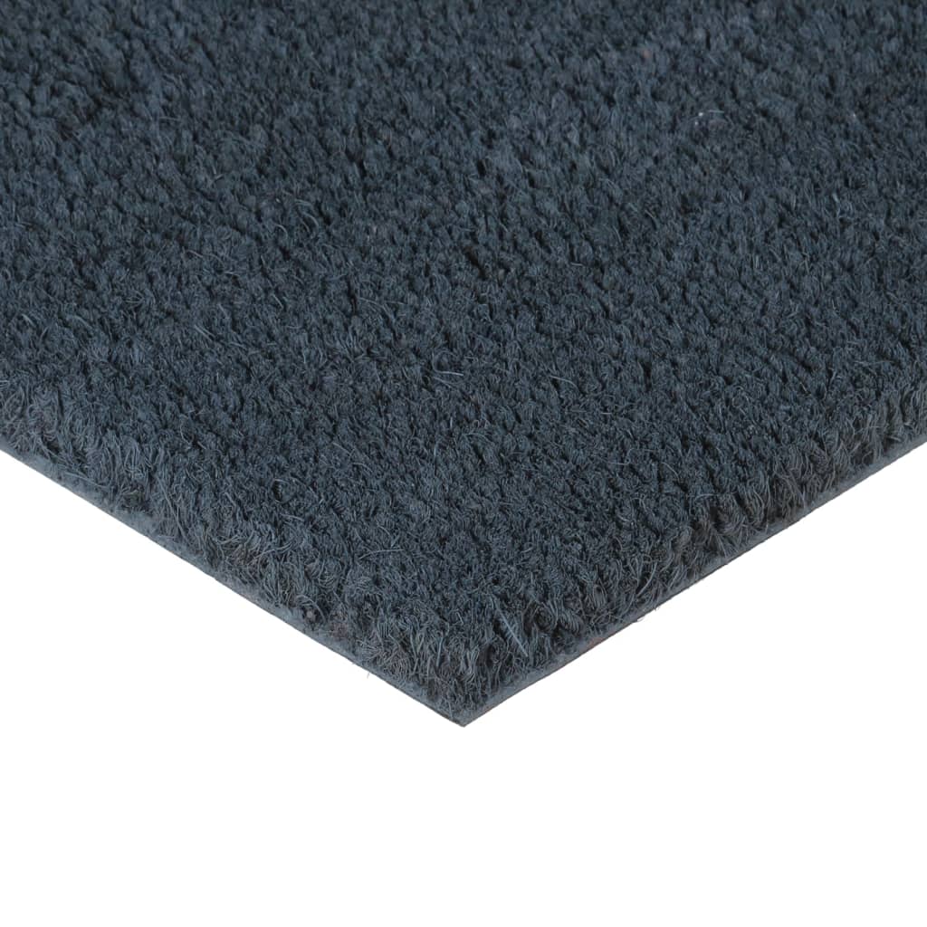 Tapis de porte 5 pcs gris foncé 40x60 cm fibre de coco touffeté