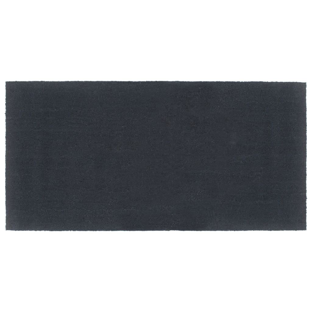 Tapis de porte gris foncé 100x200 cm fibre de coco touffeté