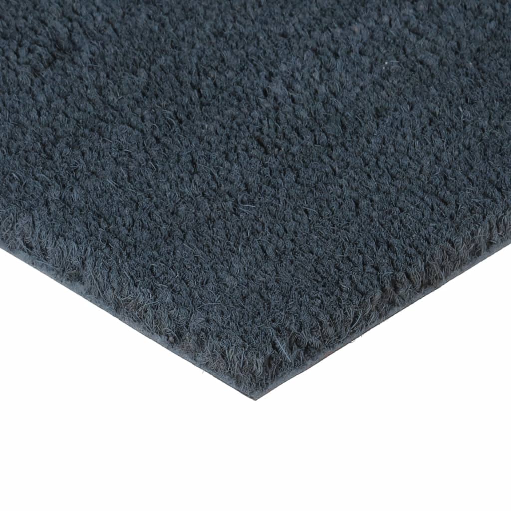 Tapis de porte gris foncé 100x200 cm fibre de coco touffeté