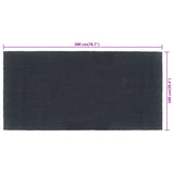 Tapis de porte gris foncé 100x200 cm fibre de coco touffeté