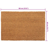 Tapis de porte 5 pcs naturel 40x60 cm fibre de coco touffeté