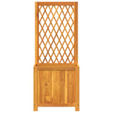 Jardinière avec treillis 55x29,5x132 cm bois massif d'acacia