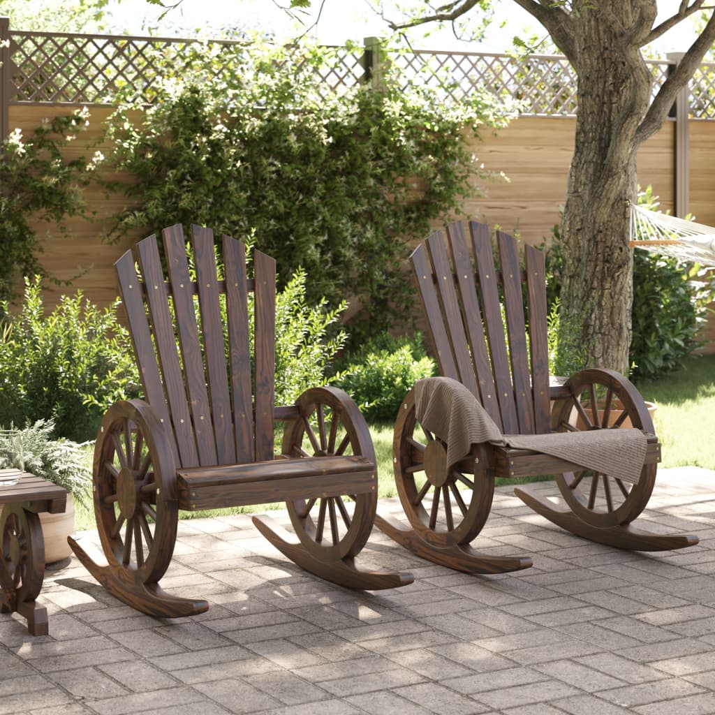 Chaises à bascule Adirondack lot de 2 bois de sapin massif