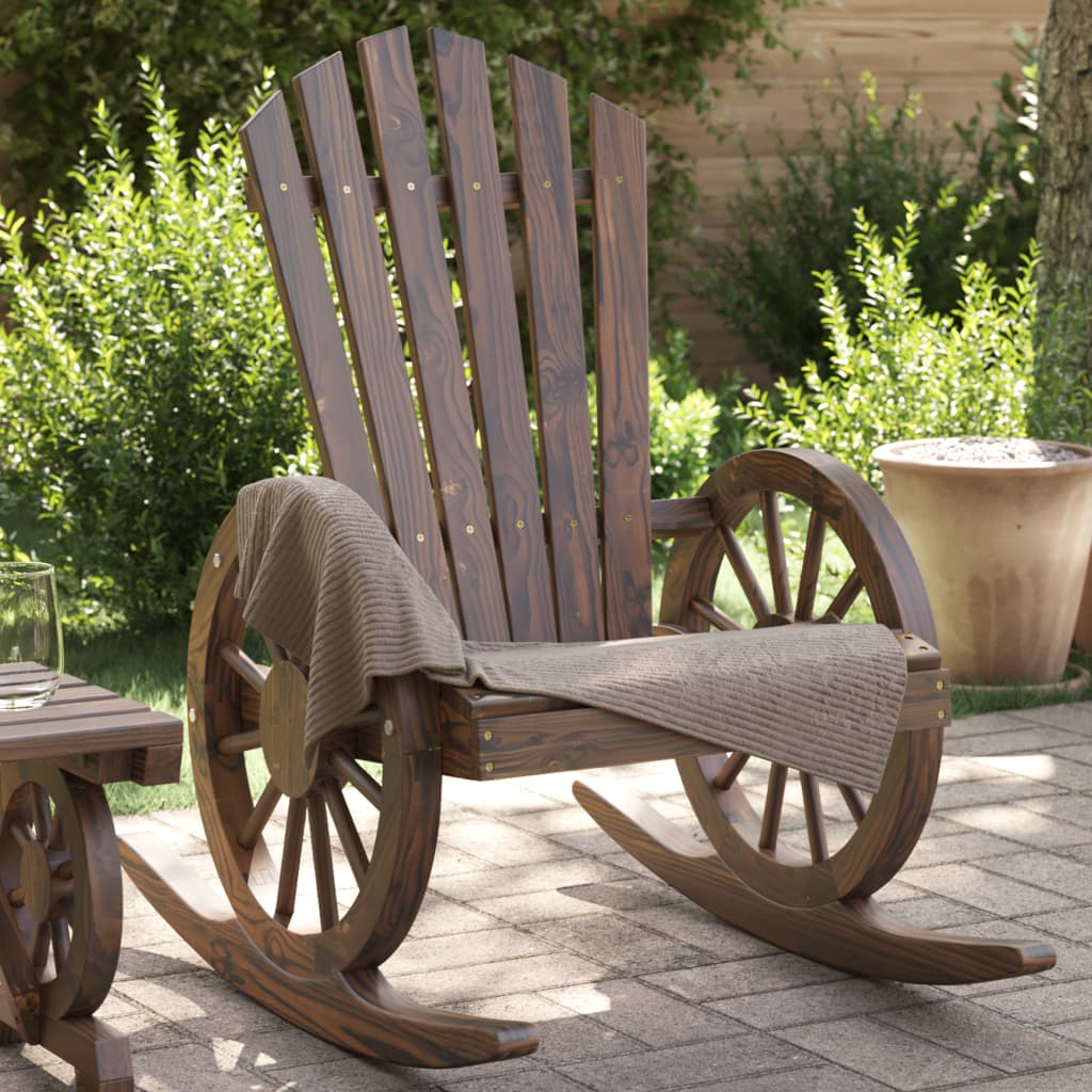 Chaises à bascule Adirondack lot de 2 bois de sapin massif