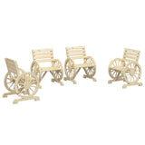 Chaises de jardin lot de 4 Bois de sapin massif