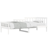 Lit de jour sans matelas blanc 80x200 cm bois de pin massif