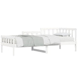 Lit de jour sans matelas blanc 90x200 cm bois de pin massif