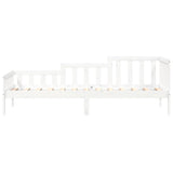 Lit de jour sans matelas blanc 90x200 cm bois de pin massif