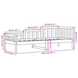 Day bed without mattress 90x190 cm solid pine wood