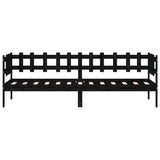 Day bed without mattress black 80x200 cm solid pine wood