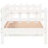 Lit de jour sans matelas blanc 90x190 cm bois de pin massif