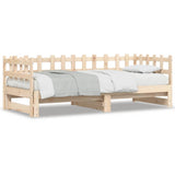 Lit coulissant sans matelas 2x(80x200) cm Bois massif