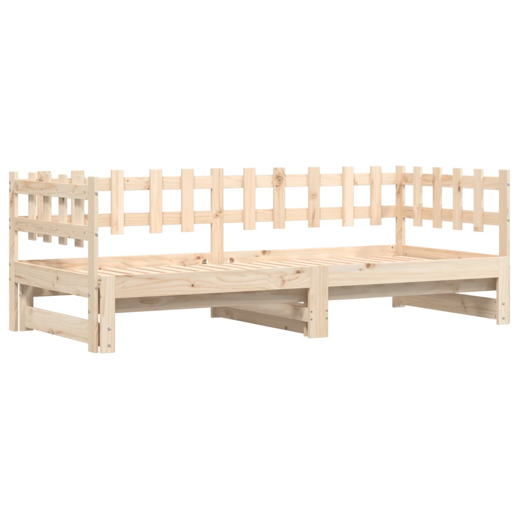 Lit coulissant sans matelas 2x(80x200) cm Bois massif