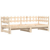 Sliding bed without mattress 2x(80x200) cm Solid wood