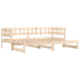 Sliding bed without mattress 2x(80x200) cm Solid wood