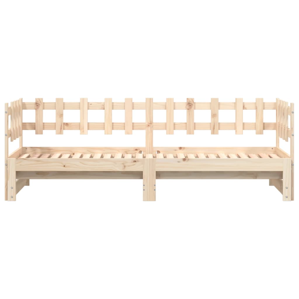 Sliding bed without mattress 2x(80x200) cm Solid wood