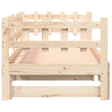 Sliding bed without mattress 2x(80x200) cm Solid wood