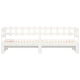 Lit coulissant sans matelas blanc 2x(80x200) cm Bois massif