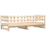 Lit coulissant sans matelas 2x(90x200) cm Bois massif