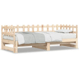 Lit coulissant sans matelas 2x(90x190) cm Bois massif