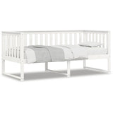 Lit de jour sans matelas blanc 90x200 cm bois de pin massif