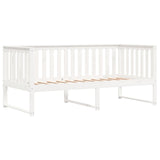 Lit de jour sans matelas blanc 90x200 cm bois de pin massif