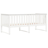 Lit de jour sans matelas blanc 90x200 cm bois de pin massif