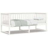 Lit de jour sans matelas blanc 90x190 cm bois de pin massif