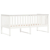 Lit de jour sans matelas blanc 90x190 cm bois de pin massif