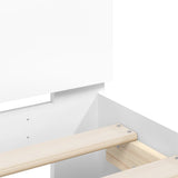 Bed frame without mattress with white headboard 90x190 cm