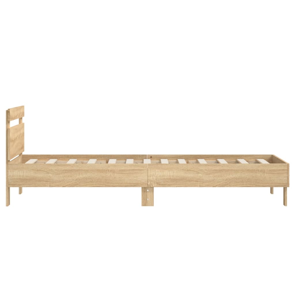 Cadre de lit sans matelas avec tête de lit 75x190 cm