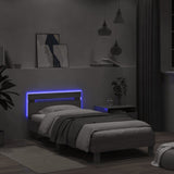 Bed frame without mattress with LED lights 100x200 cm