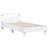 Cadre de lit sans matelas avec lumières LED blanc 90x200 cm