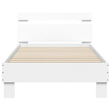 Cadre de lit sans matelas avec lumières LED blanc 90x200 cm