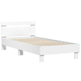 Cadre de lit sans matelas avec lumières LED blanc 90x190 cm