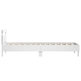 Cadre de lit sans matelas avec lumières LED blanc 90x190 cm