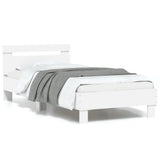 Cadre de lit sans matelas avec lumières LED blanc 90x190 cm